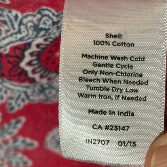 Talbots‎ Womens 3/4 Sleeve Button Down Tunic Shirt 2X Paisley Breathable Boho - Picture 9 of 12